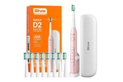 Tandborste - Bitvae eltandborste Sonic toothbrush with tips set holder and case D2 (pink) - D2Pink+holder+case