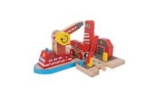 Träleksaker - Bigjigs Wooden Rails - Fire Station - BJT261