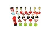 Träleksaker - Bigjigs Wooden Traffic Signs 18pcs. - BJT061