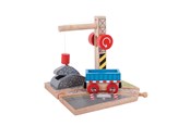 Träleksaker - Bigjigs Wooden Rails - Gravel Crane - BJT253