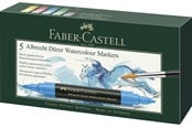 Skriv- och ritverktyg - Faber-Castell Watercolour marker A.Dürer 5ct wallet - 160305
