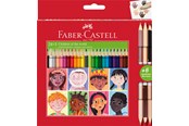 Skriv- och ritverktyg - Faber-Castell Colour pencil triang. 24+3 w. skintones - 511515