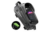 Cykeltillbehör - Rockbros B68 Bike Pannier for Frame - Armored - with Phone Pocket and Cover - 1.7L - Black - Rockbros-B68