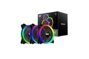 Chassi fläkt - Darkflash Computer Fan Set ARGB DR12 Pro 3in1 120x120 (black) - Chassi fläkt - 120mm - Svart - 16 dBA - DR12 PRO 3in1