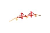 Träleksaker - Bigjigs Wooden Rails - Double Suspension Bridge 7 pieces. - BJT136