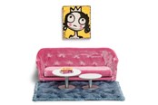 Docka, bamse och tillbehör - Lundby living room set - 18021