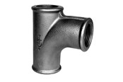 Gängade beslag - +GF+ flow tee 90° black 1 1/4'' - 770131104