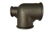 Gängade beslag - +GF+ tee 90° black reduced 3/4-3/4-3/8'' - 770130128