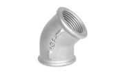 Gängade beslag - +GF+ short angle 45° galvanized 2 1/2'' socket-socket - 770120210
