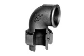 Gängade beslag - +GF+ angle union 90° black 2'' socket-socket - 770096109