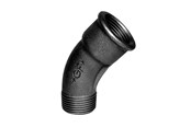 Gängade beslag - +GF+ long bend 45° black 3/4'' socket nipple - 770040105