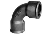 Gängade beslag - +GF+ short bend 90° black 1'' socket-socket - 770012106