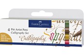 Skriv- och ritverktyg - Faber-Castell India ink Pitt Artist Pen C 4ct colours - 167505