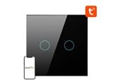 Smarta Hem - Avatto Smart Light Switch ZigBee ZTS02-EU-B2 2 Way TUYA (black) - ZTS02-EU-B2