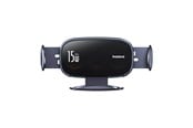 Mobile - Adapters & Chargers - Baseus LightChaser car holder with induction charger (black) - C40355901111-00