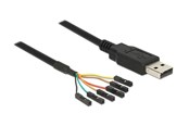 Nätverkskort (adaptrar osv.) - DeLOCK Converter USB 2.0 > Serial-TTL 6 pin pin header connector individually 1.8 m (3.3 V) - 83787
