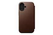 Mobile - Covers & Cases - Nomad Modern Leather Folio - Brown - iPhone 16 - NM01683285