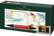 Skriv- och ritverktyg - Faber-Castell India ink PAP Dual Marker wallet of 5 - 162005