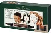 Skriv- och ritverktyg - Faber-Castell India ink PAP Dual Marker 5x portrait - 162009
