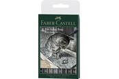 Skriv- och ritverktyg - Faber-Castell India ink Pitt Artist Pen Grey&Black 8ct - 167171