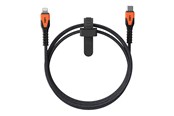 USB-kabel - UAG Rugged Kevlar Cable USB-C - Lightning 1.5m black/orange BULK - 9B4414114097