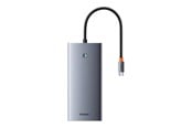 USB-kabel - Baseus PortalJoy 13-in-1 Hub USB-C to HDMI+DP+VGA+C+USB+PD+RJ45+SD/TF+3.5mm (gray) - B00053002811-01
