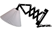 Lampor - Alpe Design Danish designed black wood accordion wall lamp - 3132419
