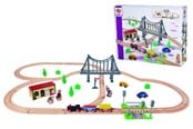 Träleksaker - Eichhorn Train Train Set with Bridge - 100006204