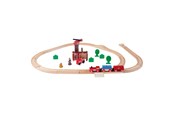 Träleksaker - Eichhorn Train Track with Bridge Playset 33 piece - 100006205