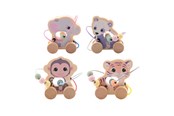 Babyleksaker - Joueco The Wildies Wooden Animal with Bead Track - 80115