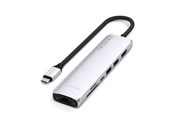 Dockning - Satechi 7-in-1 USB-C Slim Multiport Adapter with Ethernet - Silver - ST-P7SS