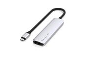 Dockning - Satechi 4-in-1 USB-C Slim Multiport Adapter 4K - Silver - ST-P4SS