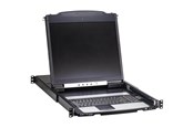 Skärm - 19" Eaton 16-Port Cat5 KVM over IP Switch - Virtual Media 19 in. LCD 1 Remote/1 Local User 1U Rack-Mount TAA - B064C-16-1X1-IP