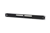 Nätverks tillbehör - Tripp Lite 12-Port Cat6 Cat5 Patch Panel 568B 110 Punch Down Rackmount RJ45 1URM TAA - patch panel - 1U - 19" - N252-012
