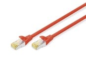 Nätverkskabel - DIGITUS CAT 6A S-FTP Cable - 0.5m - Röd - 0.5m - DK-1644-A-005/R