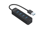 USB Hub - ORICO TWU3 USB to 4x USB 3.0 Hub Adapter (black) USB Hub - USB 3.0 - 4 porte - Svart - TWU3-4A-BK-EP-IP