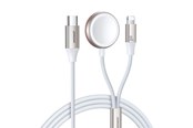 Mobile - Adapters & Chargers - Joyroom Fast Charging Magnetic Charger 2-in-1 S-IW012 30W 1.5m (White) - S-IW012