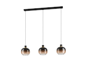 Lampor - EGLO OILELLA long table pendant black/brown/transparent - 99615
