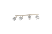 Lampor - EGLO BELLIZZI spot 4L brushed steel/grey - 901048