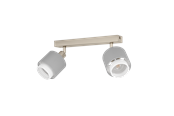 Lampor - EGLO BELLIZZI spot 2L brushed steel/grey - 901046