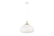 Lampor - EGLO SUMMERHILL pendant light white/wood - 44065