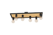 Lampor - EGLO CONSETT ceiling lamp black/brown - 43724
