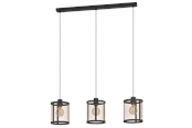Lampor - EGLO DELLOW long table pendant black/brass - 43605