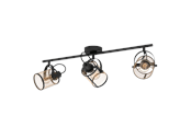 Lampor - EGLO DELLOW spot 3L black/brass - 43533
