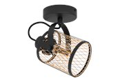 Lampor - EGLO DELLOW spot black/brass - 43531