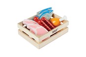 Träleksaker - Tidlo Wooden Play Food Meat and Fish in Box 8 pieces. - T0104