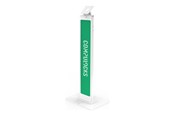 Monitorfäste - Compulocks BrandMe stand - for LCD display - brandable with large base plate - white - 140WLBPW