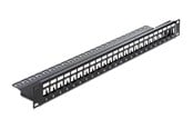 Nätverks tillbehör - DeLOCK 19" Keystone Patch Panel 24-Port black - 43277