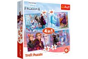 Pusselspel - Trefl Puzzle - Frozen - Journey into the unknown (4in1) Golv - 34323T