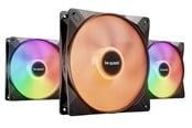 Chassi fläkt - be quiet! LIGHT WINGS LX 140mm high-speed (3-pack) - Chassi fläkt - 140mm - Svart med RGB LED - 23 dBA - BL130